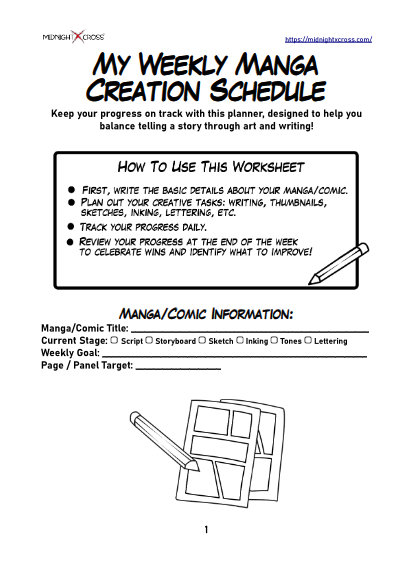Manga Weekly Schedule Preview 1
